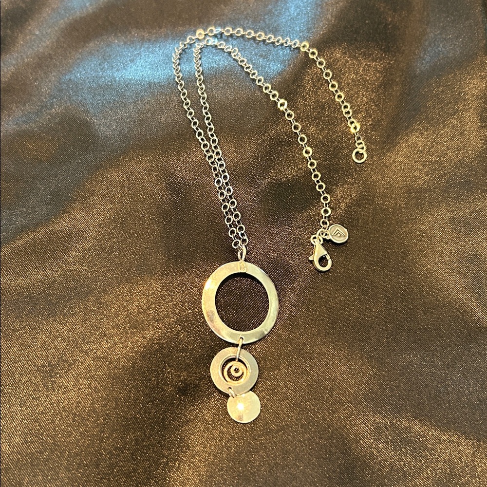Silpada Silver Circle Pendant Necklace